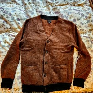 J.Crew American Lambswool Birds-Eye Cardigan Sweater (Small)